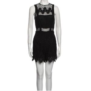 Alexis Floral Mesh Short Romper Size XS